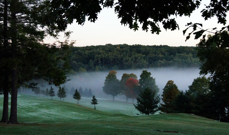 Early morning shot of the course.