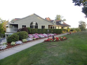 A view of the club house